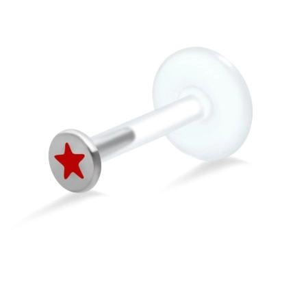 Red Star Shaped Labrets Push-in LA-231s